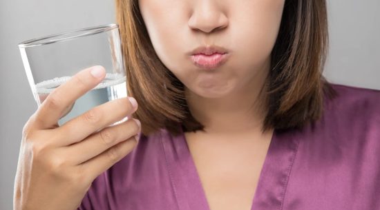 Gargling with Warm Salt Water