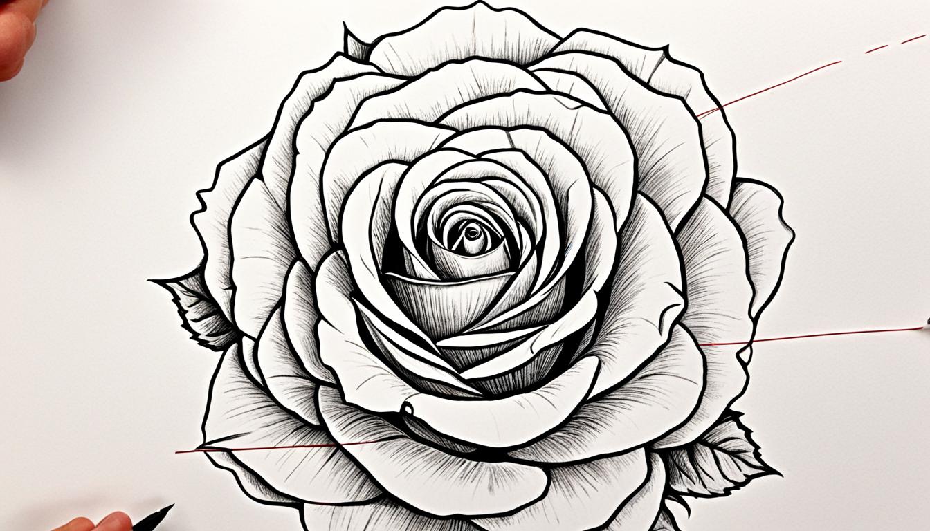 how to draw a rose
