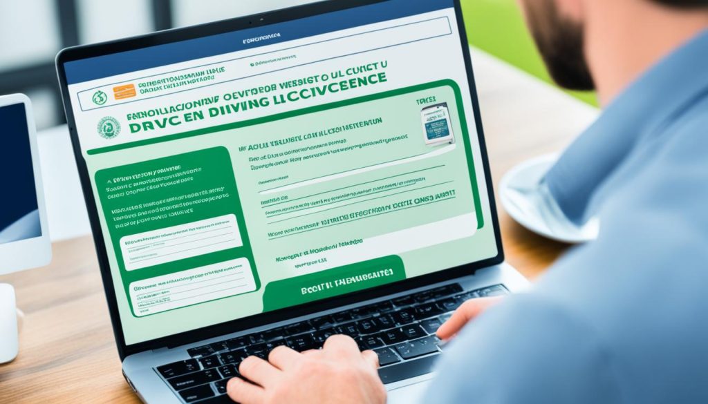 renew driving licence online