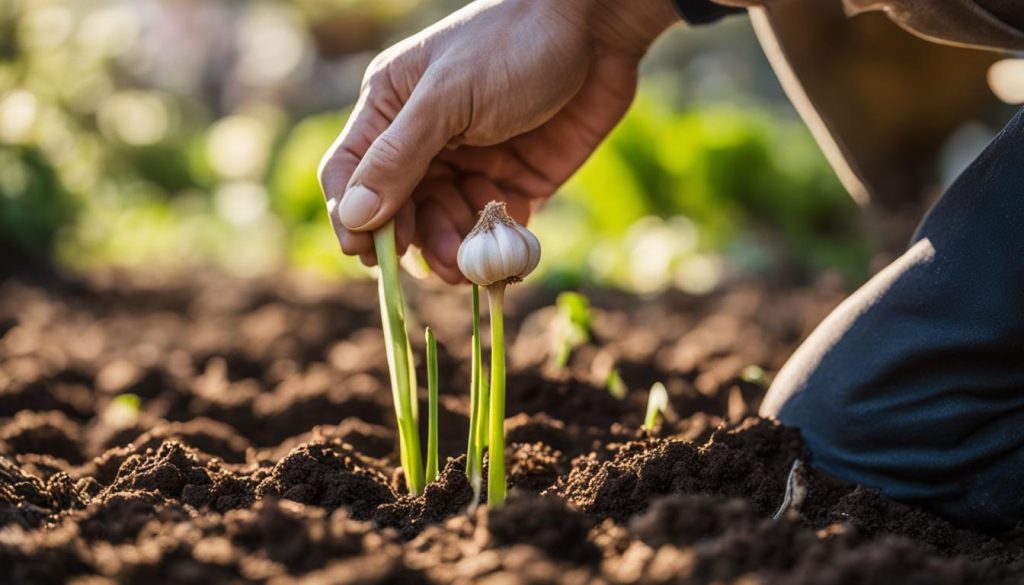 how to grow garlic UK