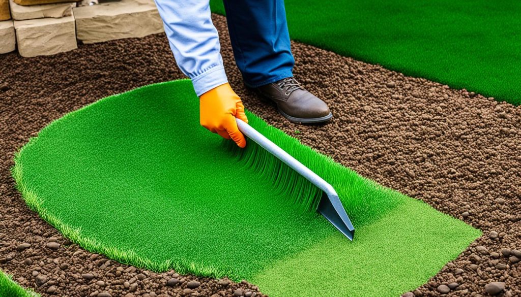 how to lay artificial grass on sand or stones