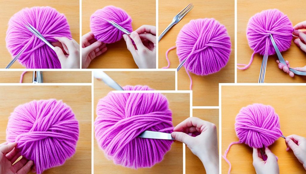 how to make a pom pom with your hand