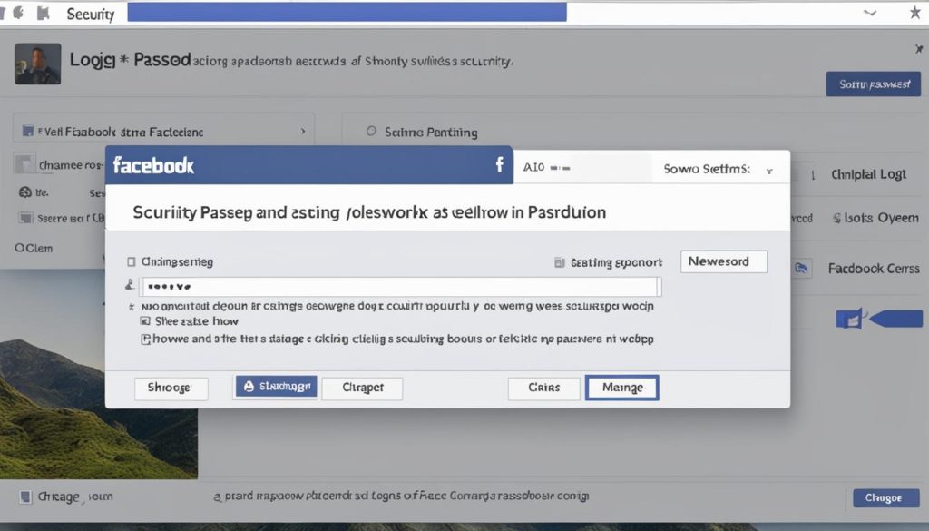 modify facebook password on computer