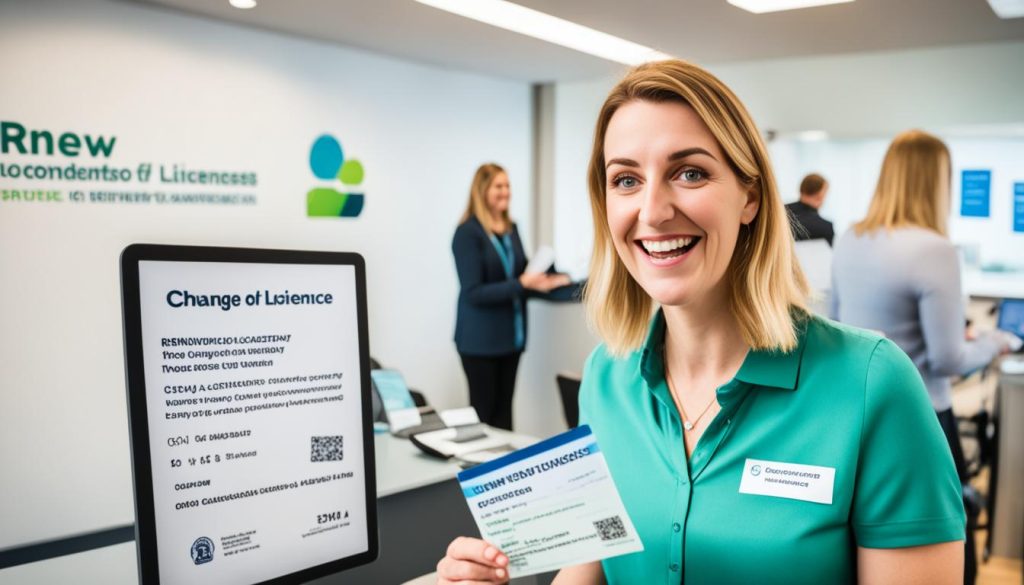 renew driving licence with new address