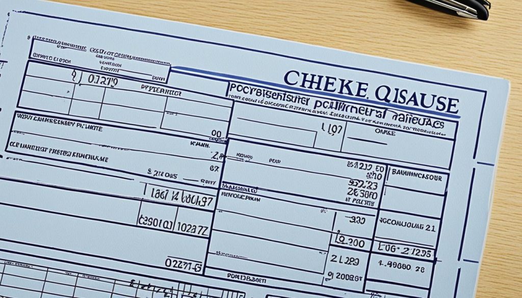 cheque register book