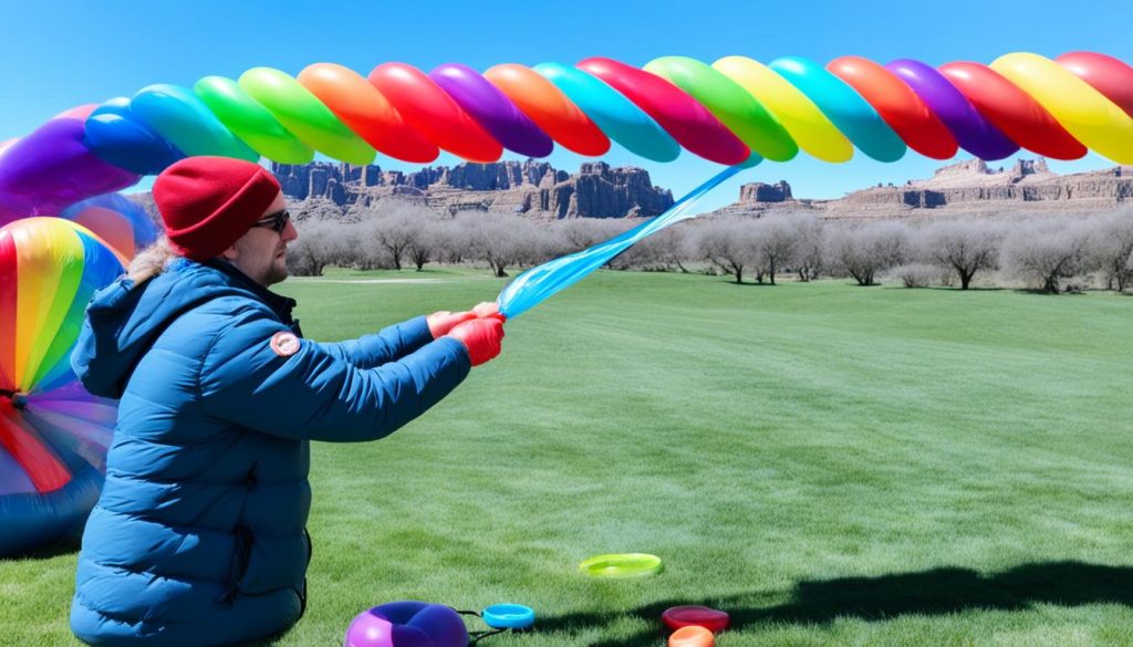 how to make balloon arch with strip