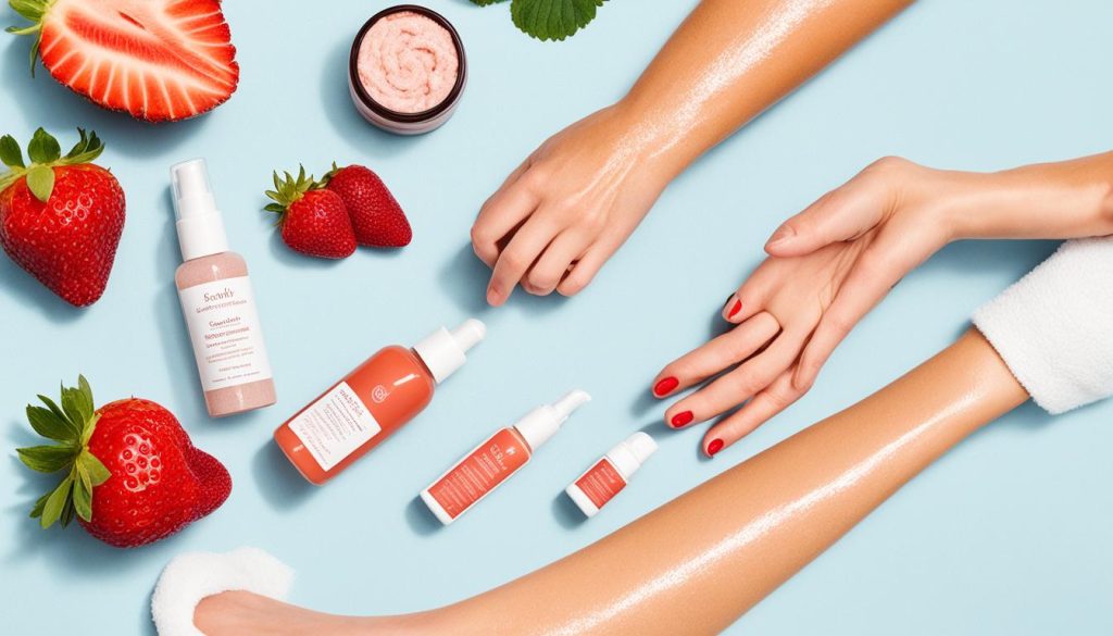skincare routine for strawberry legs